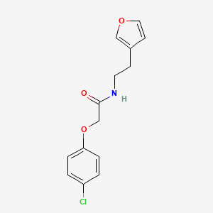 2-(4-chlorophenoxy)-N-(2-(furan-3-yl)ethyl)acetamide