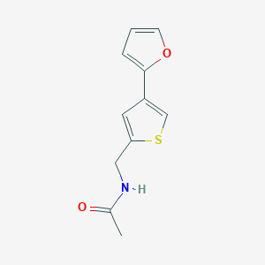molecular formula C11H11NO2S B2952060 N-[[4-(Furan-2-yl)thiophen-2-yl]methyl]acetamide CAS No. 2380067-39-8