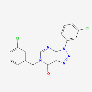 molecular formula C17H11Cl2N5O B2952062 3-(3-Chlorophenyl)-6-[(3-chlorophenyl)methyl]triazolo[4,5-d]pyrimidin-7-one CAS No. 892481-26-4