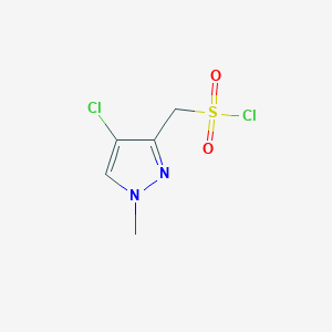 molecular formula C5H6Cl2N2O2S B2952063 (4-Chloro-1-methyl-1H-pyrazol-3-yl)methanesulfonyl chloride CAS No. 2245066-84-4