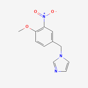 molecular formula C11H11N3O3 B2952087 1-(4-methoxy-3-nitrobenzyl)-1H-imidazole CAS No. 120286-42-2