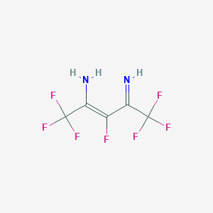 molecular formula C5H3F7N2 B2952092 2-Amino-4-iminoheptafluoropent-2-ene CAS No. 77953-70-9