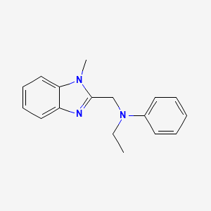 molecular formula C17H19N3 B2952095 Ethyl-(1-methyl-1H-benzoimidazol-2-ylmethyl)-phenyl-amine CAS No. 876889-51-9