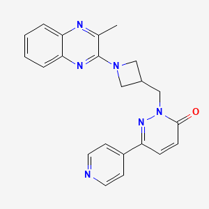 molecular formula C22H20N6O B2952096 2-{[1-(3-Methylquinoxalin-2-yl)azetidin-3-yl]methyl}-6-(pyridin-4-yl)-2,3-dihydropyridazin-3-one CAS No. 2200879-51-0