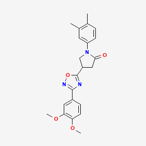 4-(3-(3,4-Dimethoxyphenyl)-1,2,4-oxadiazol-5-yl)-1-(3,4-dimethylphenyl)pyrrolidin-2-one
