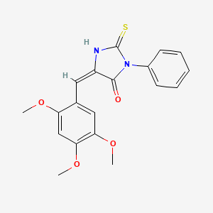 (5E)-2-Mercapto-3-phenyl-5-(2,4,5-trimethoxy-benzylidene)-3,5-dihydro-4H-imidazol-4-one