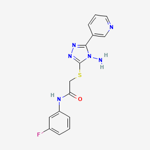 2-((4-amino-5-(pyridin-3-yl)-4H-1,2,4-triazol-3-yl)thio)-N-(3-fluorophenyl)acetamide