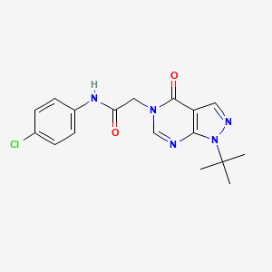 2-(1-tert-butyl-4-oxopyrazolo[3,4-d]pyrimidin-5-yl)-N-(4-chlorophenyl)acetamide