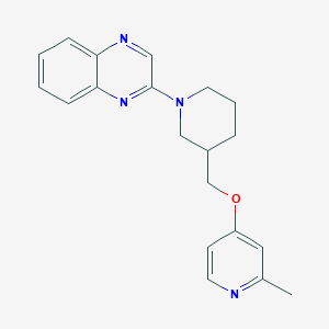molecular formula C20H22N4O B2952118 2-[3-[(2-Methylpyridin-4-yl)oxymethyl]piperidin-1-yl]quinoxaline CAS No. 2379989-26-9