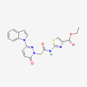 ethyl 2-(2-(3-(1H-indol-1-yl)-6-oxopyridazin-1(6H)-yl)acetamido)thiazole-4-carboxylate