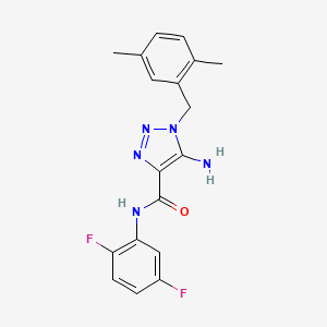 5-amino-N-(2,5-difluorophenyl)-1-(2,5-dimethylbenzyl)-1H-1,2,3-triazole-4-carboxamide