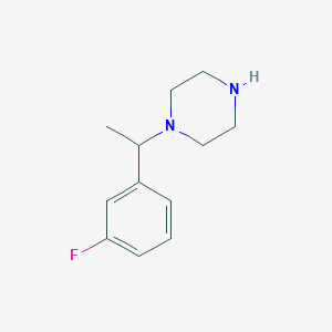 molecular formula C12H17FN2 B2952140 1-[1-(3-Fluorophenyl)ethyl]piperazine CAS No. 516447-14-6