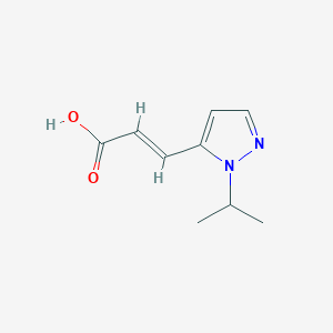 molecular formula C9H12N2O2 B2952146 (E)-3-(2-Propan-2-ylpyrazol-3-yl)prop-2-enoic acid CAS No. 1563763-89-2