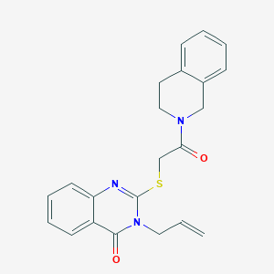 3-allyl-2-{[2-(3,4-dihydro-2(1H)-isoquinolinyl)-2-oxoethyl]thio}-4(3H)-quinazolinone