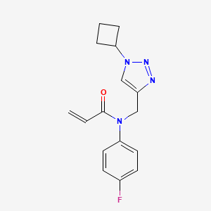 N-[(1-Cyclobutyltriazol-4-yl)methyl]-N-(4-fluorophenyl)prop-2-enamide