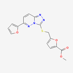 Methyl 5-(((6-(furan-2-yl)-[1,2,4]triazolo[4,3-b]pyridazin-3-yl)thio)methyl)furan-2-carboxylate