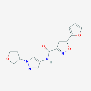 5-(furan-2-yl)-N-(1-(tetrahydrofuran-3-yl)-1H-pyrazol-4-yl)isoxazole-3-carboxamide