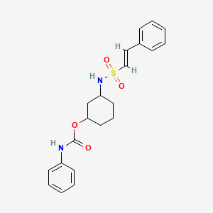(E)-3-(2-phenylvinylsulfonamido)cyclohexyl phenylcarbamate