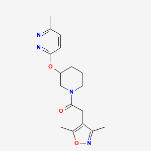 2-(3,5-Dimethylisoxazol-4-yl)-1-(3-((6-methylpyridazin-3-yl)oxy)piperidin-1-yl)ethanone