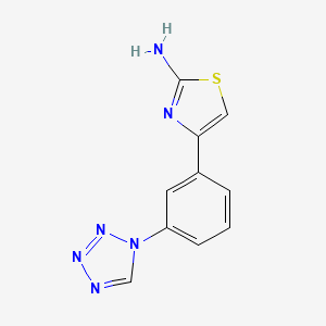 molecular formula C10H8N6S B2952167 4-[3-(1H-tetrazol-1-yl)phenyl]-1,3-thiazol-2-amine CAS No. 953754-64-8