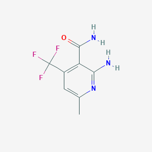 molecular formula C8H8F3N3O B2952171 2-Amino-6-methyl-4-(trifluoromethyl)pyridine-3-carboxamide CAS No. 78451-28-2