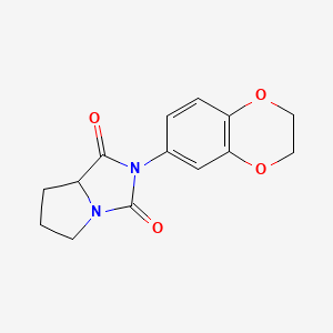 2-(2,3-dihydro-1,4-benzodioxin-6-yl)-hexahydro-1H-pyrrolo[1,2-c]imidazolidine-1,3-dione