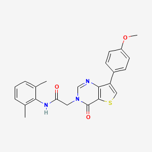 molecular formula C23H21N3O3S B2952174 N-(2,6-dimethylphenyl)-2-[7-(4-methoxyphenyl)-4-oxothieno[3,2-d]pyrimidin-3(4H)-yl]acetamide CAS No. 1207060-17-0