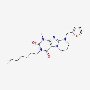 9-(furan-2-ylmethyl)-3-heptyl-1-methyl-6,7,8,9-tetrahydropyrimido[2,1-f]purine-2,4(1H,3H)-dione