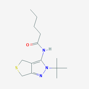 molecular formula C14H23N3OS B2952181 N-(2-(tert-butyl)-4,6-dihydro-2H-thieno[3,4-c]pyrazol-3-yl)pentanamide CAS No. 361168-27-6