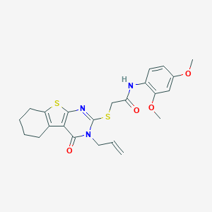 2-[(3-allyl-4-oxo-3,4,5,6,7,8-hexahydro[1]benzothieno[2,3-d]pyrimidin-2-yl)thio]-N-(2,4-dimethoxyphenyl)acetamide