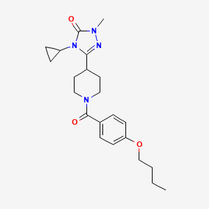 3-(1-(4-butoxybenzoyl)piperidin-4-yl)-4-cyclopropyl-1-methyl-1H-1,2,4-triazol-5(4H)-one