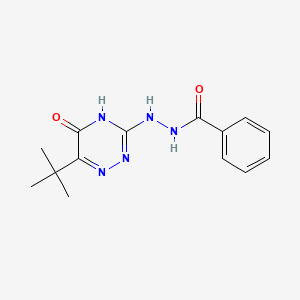 6-t-Butyl-3-benzoylhydrazino-2,5-dihydro-1,2,4-triazin-5-one