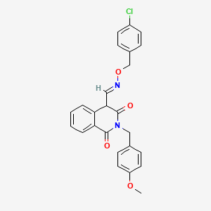 2-(4-methoxybenzyl)-1,3-dioxo-1,2,3,4-tetrahydro-4-isoquinolinecarbaldehyde O-(4-chlorobenzyl)oxime