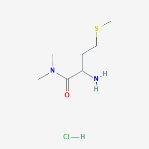 molecular formula C7H17ClN2OS B2952198 2-amino-N,N-dimethyl-4-(methylsulfanyl)butanamide hydrochloride CAS No. 1955518-60-1