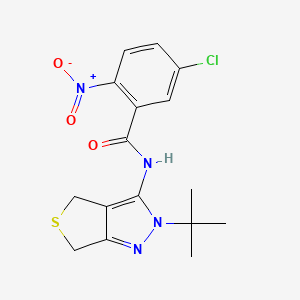 N-(2-(tert-butyl)-4,6-dihydro-2H-thieno[3,4-c]pyrazol-3-yl)-5-chloro-2-nitrobenzamide