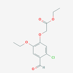 molecular formula C13H15ClO5 B2952206 Ethyl (5-chloro-2-ethoxy-4-formylphenoxy)acetate CAS No. 690992-01-9