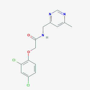 molecular formula C14H13Cl2N3O2 B2952208 2-(2,4-dichlorophenoxy)-N-((6-methylpyrimidin-4-yl)methyl)acetamide CAS No. 2176201-70-8