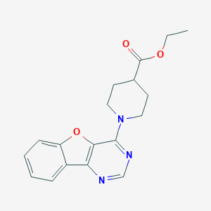 molecular formula C18H19N3O3 B295221 Ethyl 1-([1]benzofuro[3,2-d]pyrimidin-4-yl)piperidine-4-carboxylate 