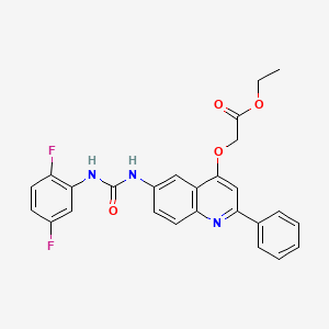 molecular formula C26H21F2N3O4 B2952225 N-(4-fluorobenzyl)-3-(2-phenylimidazo[1,2-a]pyridin-3-yl)propanamide CAS No. 1115949-13-7