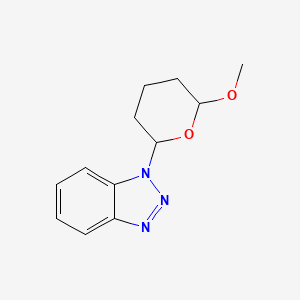 molecular formula C12H15N3O2 B2952233 1-(6-Methoxyoxan-2-yl)-1H-1,2,3-benzotriazole CAS No. 300679-34-9