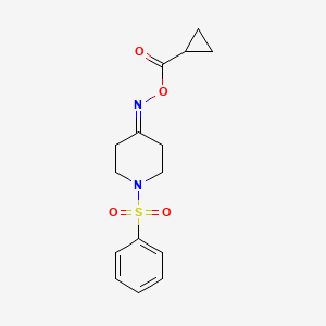 N-[(cyclopropylcarbonyl)oxy]-N-[1-(phenylsulfonyl)-4-piperidinylidene]amine