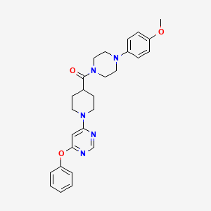 (4-(4-Methoxyphenyl)piperazin-1-yl)(1-(6-phenoxypyrimidin-4-yl)piperidin-4-yl)methanone