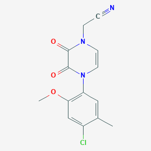 2-[4-(4-Chloro-2-methoxy-5-methylphenyl)-2,3-dioxopyrazin-1-yl]acetonitrile