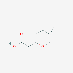 2-(5,5-Dimethyloxan-2-yl)acetic acid