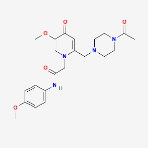 2-(2-((4-acetylpiperazin-1-yl)methyl)-5-methoxy-4-oxopyridin-1(4H)-yl)-N-(4-methoxyphenyl)acetamide