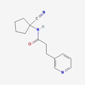 molecular formula C14H17N3O B2952287 N-(1-cyanocyclopentyl)-3-(pyridin-3-yl)propanamide CAS No. 1794138-27-4