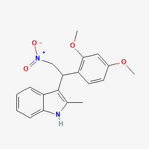 molecular formula C19H20N2O4 B2952288 3-[1-(2,4-二甲氧基苯基)-2-硝基乙基]-2-甲基-1H-吲哚 CAS No. 301313-26-8
