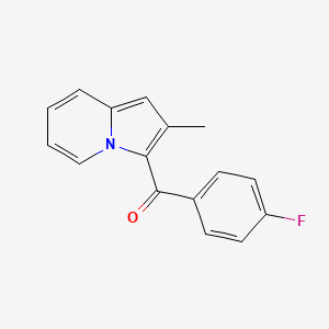 molecular formula C16H12FNO B2952294 3-(4-Fluorobenzoyl)-2-methylindolizine CAS No. 301860-36-6