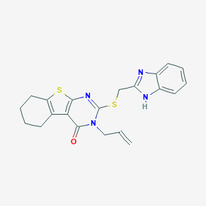 3-allyl-2-[(1H-benzimidazol-2-ylmethyl)sulfanyl]-5,6,7,8-tetrahydro[1]benzothieno[2,3-d]pyrimidin-4(3H)-one