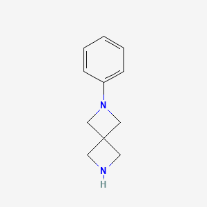 molecular formula C11H14N2 B2952302 2-Phenyl-2,6-diazaspiro[3.3]heptane CAS No. 1824145-15-4